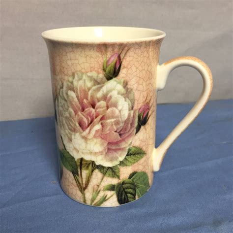 Northamptonshire Bone China Mug, Antique Rose Mug, Made in England