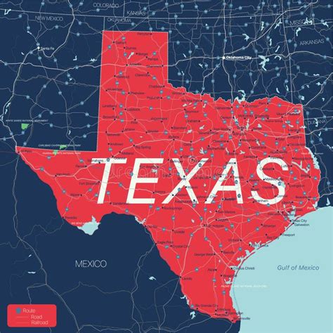 Texas Road Map Cities Stock Illustrations – 34 Texas Road Map Cities Stock Illustrations ...