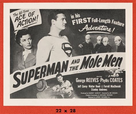 Hake's - "SUPERMAN AND THE MOLE MEN" LINEN-MOUNTED HALF-SHEET MOVIE POSTER (RARE VARIETY).