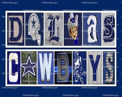 Dallas Cowboys Alphabet Photo Art - Etsy