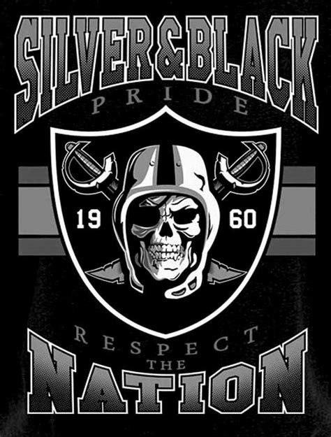 2 Las Vegas Raiders Silver & Black Nation Vinyl Stickers 5x3.5 Car ...