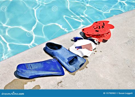 Swim Training Equipment stock photo. Image of goggles - 15790982