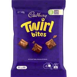 Cadbury Twirl Chocolate Bites 140g | Woolworths