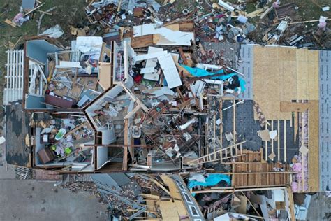 Aerial Photos Show Scale of Devastation in Tornado-Hit Mayfield, Kentucky