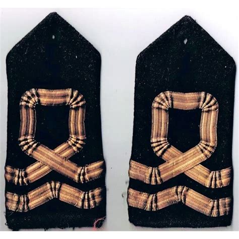 Sea Cadet Corps Lieutenant Gold Ribbon Epaulettes (2) Leather Backing ...