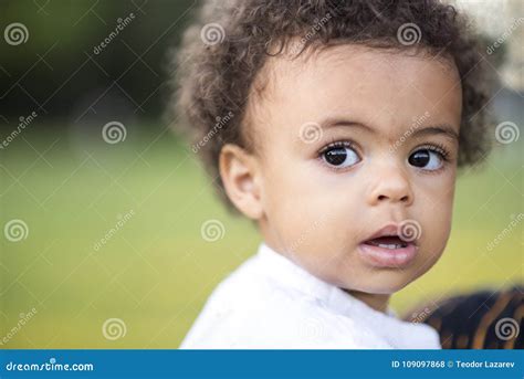 Cute Little Mixed Race Baby in the Park Stock Photo - Image of nature, girl: 109097868