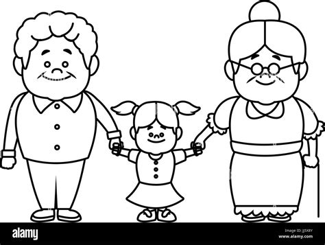 Grandparents Clipart Black And White