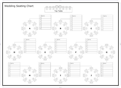 10 Person Round Table Seating Chart Template | Seating chart wedding template, Seating plan ...