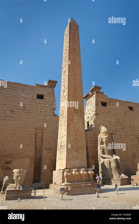 Egypt - Luxor obelisk at the Luxor Temple Stock Photo - Alamy