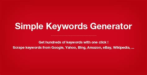 Simple Keywords Generator by ilovemypony | CodeCanyon