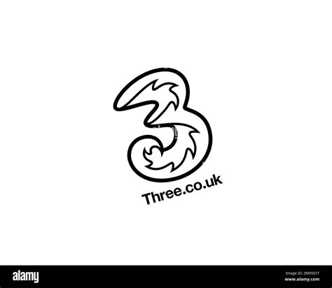 Three UK, Rotated Logo, White Background Stock Photo - Alamy