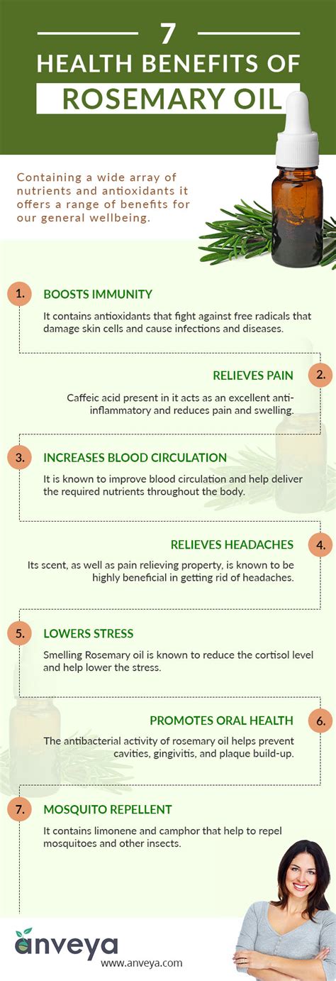 7 Health Benefits of Rosemary Oil (Infographic)