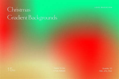 Christmas Gradient Backgrounds PSD - Design Cuts