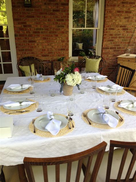 This was for a small dinner party outside and worked beautifully! We put dinner on trays for ...