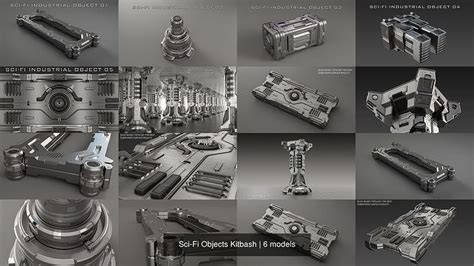 Sci-Fi Objects Kitbash 3D Model Collection | CGTrader