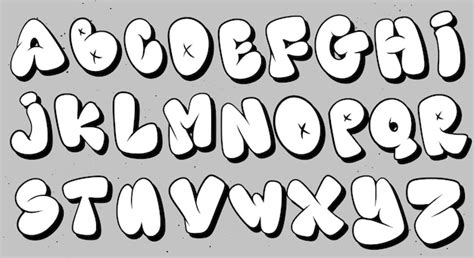 Premium Vector | Vector set bubble graffiti font alphabet lettering