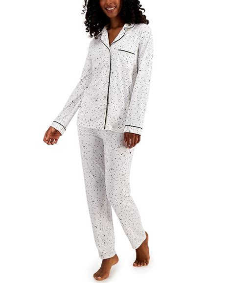 Alfani Women's Ultra-Soft Printed Pajama Set, Created for Macy's & Reviews - All Pajamas, Robes ...