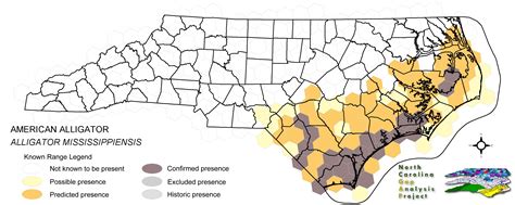 American Alligator Habitat Map