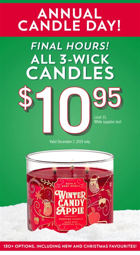 Bath & Body Works Canada Candle Day: Today, Only $10.95, All 3-Wick ...