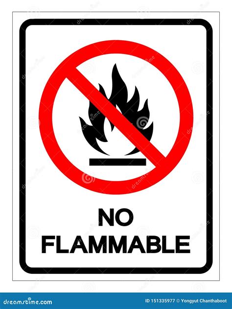 No Flammable Symbol Sign, Vector Illustration, Isolate on White Background Label .EPS10 Stock ...