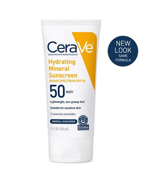 Hydrating Mineral Sunscreen Body Lotion SPF 50 | CeraVe