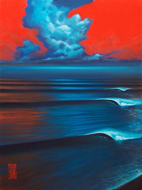 Red Sky Lines (original painting) | Red art painting, Red sky, Sky painting