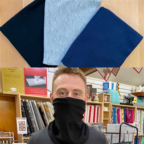 Basics: Solid Black, Gray, & Navy - Gloria Gaiter Face Covering Kit (Makes 3)