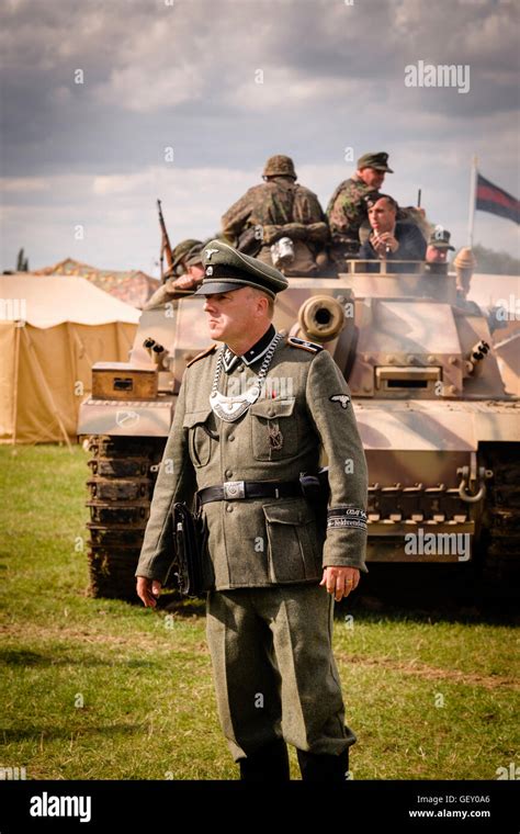 Posing in German SS uniform at The 6th Annual Combined Ops Show Stock ...