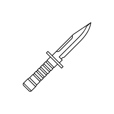 Combat Knife Silhouette Clipart