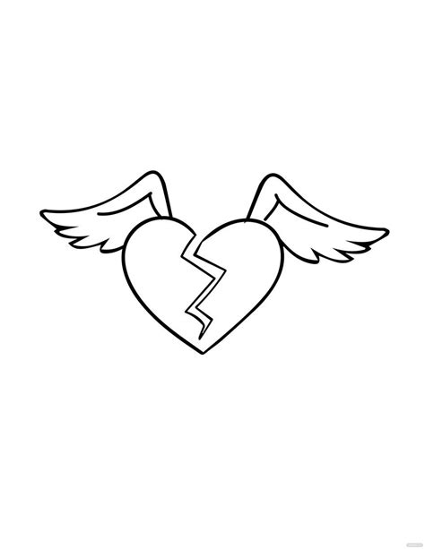 Step By Step Drawing Hearts With Wings