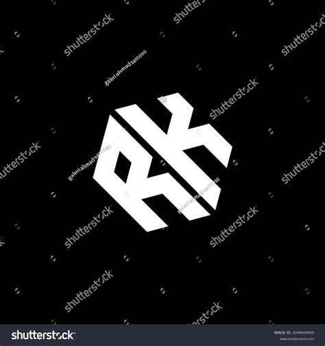 Rk Initial Monogram Logo Black White Stock Vector (Royalty Free ...