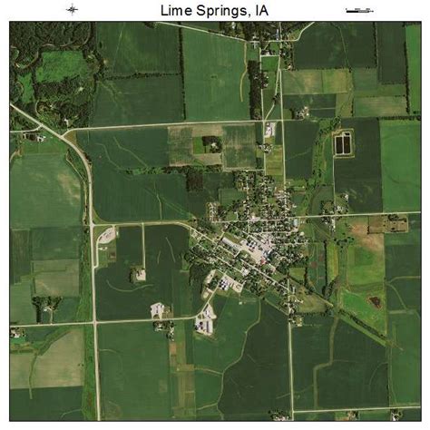 Aerial Photography Map of Lime Springs, IA Iowa