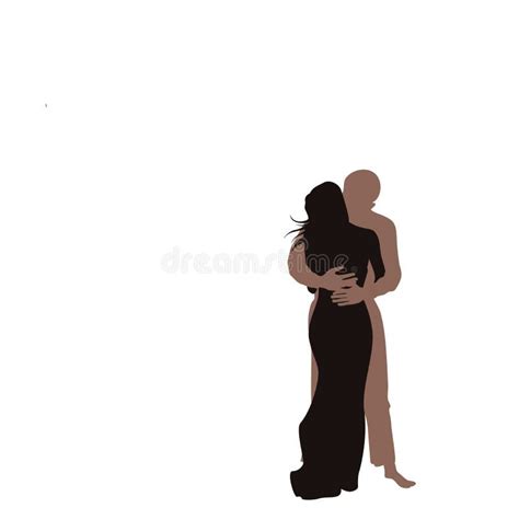 Couple hug silhouette stock illustration. Illustration of couple - 290643