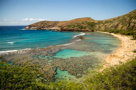 Photo of the Hanauma Bay with a coral reef in Oahu, Hawaii, USA | FamilyWithKids.com