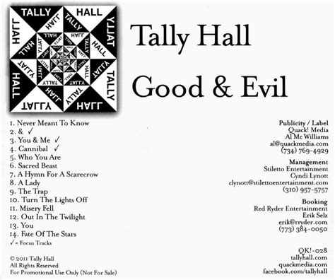 Good & Evil Advance CD - Tally Hallmanac: The Ultimate Tally Hall Wiki