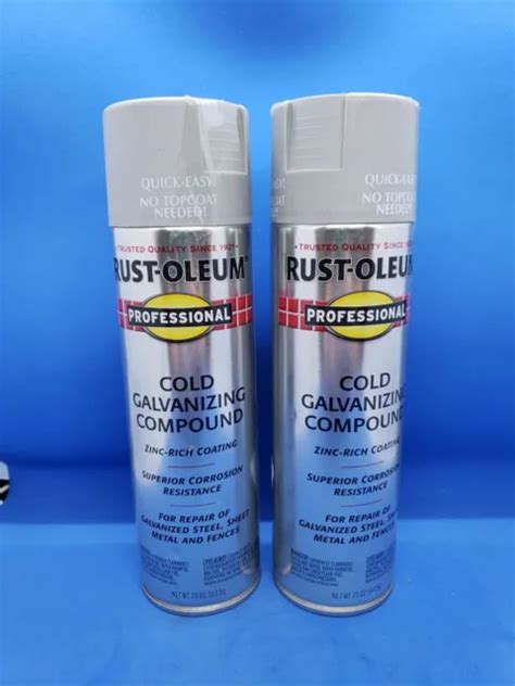 RUST-OLEUM 7585838 PROFESSIONAL Cold Galvanizing Compound Spray Paint Gray- 2ct $40.00 - PicClick