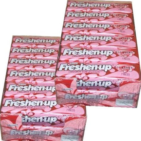 Amazon.com : Freshen Up Cinnamon 12 - 7 Piece Packs : Freshen Up Gum ...