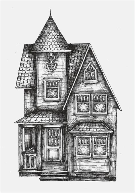 victorian house by sarah3318 on DeviantArt | House design drawing, Haunted house drawing, House ...