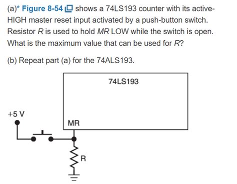 Solved (a)⋆ Figure 8-54 shows a 74LS193 counter with its | Chegg.com