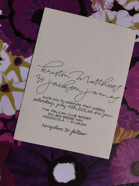 30 Calligraphy Wedding Invitations Ideas - Wohh Wedding