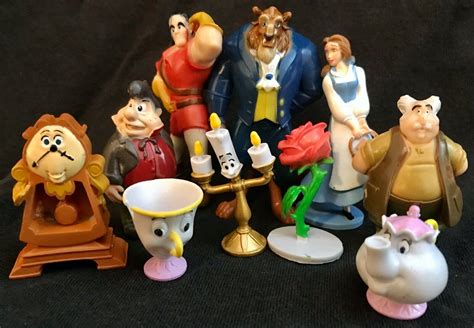 BEAUTY AND THE BEAST Figure Play Set DISNEY PVC TOY Belle LUMIERE ...