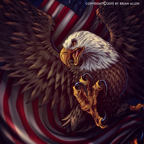 Patriotic Eagle and Flag T-Shirt :: Behance