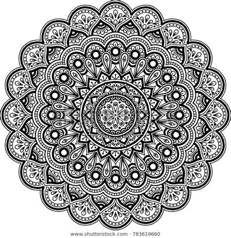 Find Mandala Pattern Black White Good Mood stock images in HD and ...