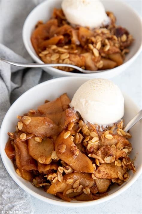 Healthy Apple Crisp - Easy & Refined Sugar-free - Not Enough Cinnamon