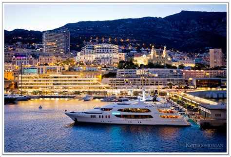 Monte Carlo - Port Hercules - Monaco Yacht Club at dusk - Keith Simonian Photography