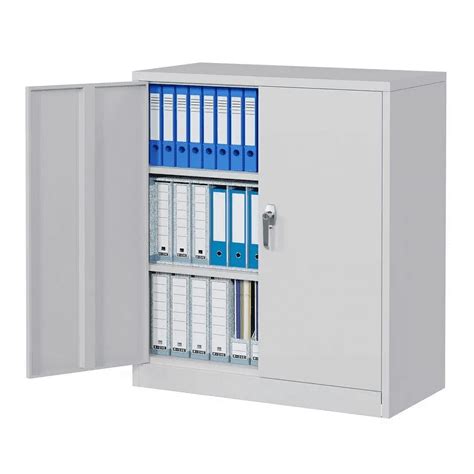 GAEANET Small Lockable Metal Storage Cabinet with 2 Adjustable Shelves ...