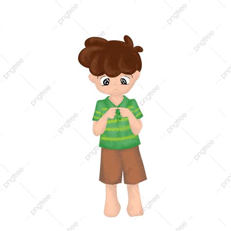 Mistake PNG Image, Anxious Boys About His Mistake, Illustration, Boys ...