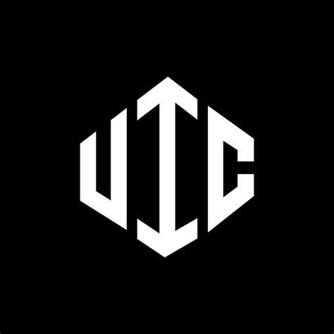 UIC letter logo design with polygon shape. UIC polygon and cube shape ...