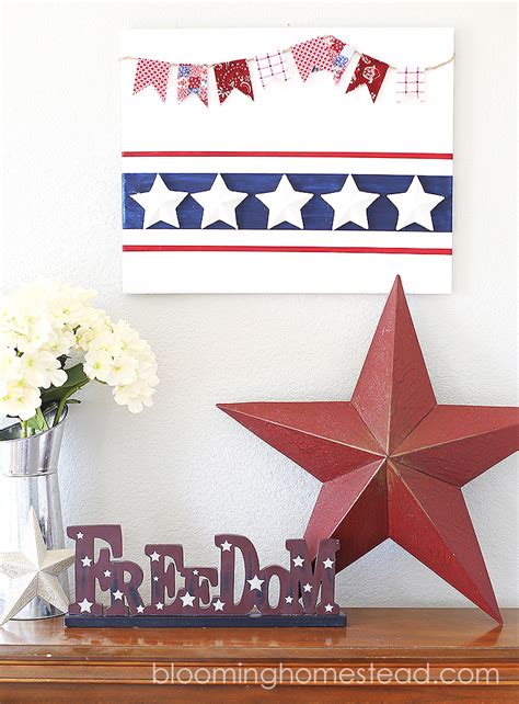 Patriotic Wall Art - Blooming Homestead