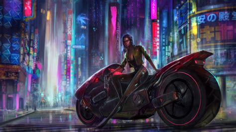 1280x720 Resolution Cyberpunk Lonely Cyborg Illustration 720P Wallpaper ...